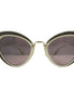 Miu Miu Prada Classic Women's Gray Cat Eye Sunglasses SMU05S available at Queen Bee of Beverly Hills