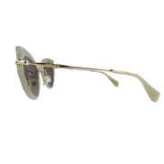 Miu Miu Prada Classic Women's Gray Cat Eye Sunglasses SMU05S available at Queen Bee of Beverly Hills