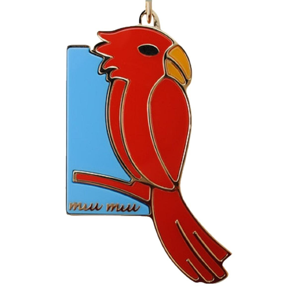 Miu Miu Unisex Cardinal Blue Red Key Chain Key Ring Charm 5TM070 at_Queen_Bee_of_Beverly_Hills