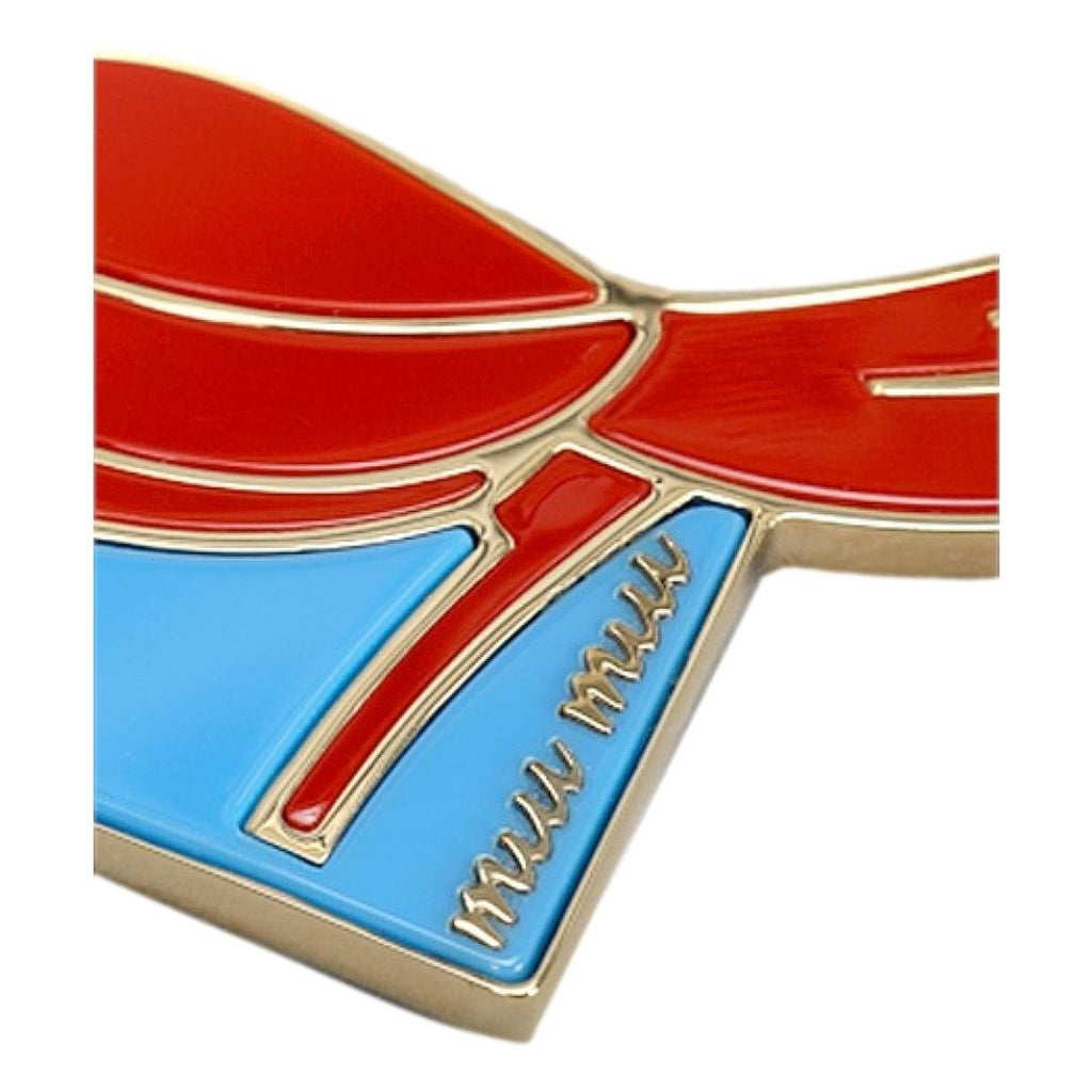 Miu Miu Unisex Cardinal Blue Red Key Chain Key Ring Charm 5TM070 at_Queen_Bee_of_Beverly_Hills