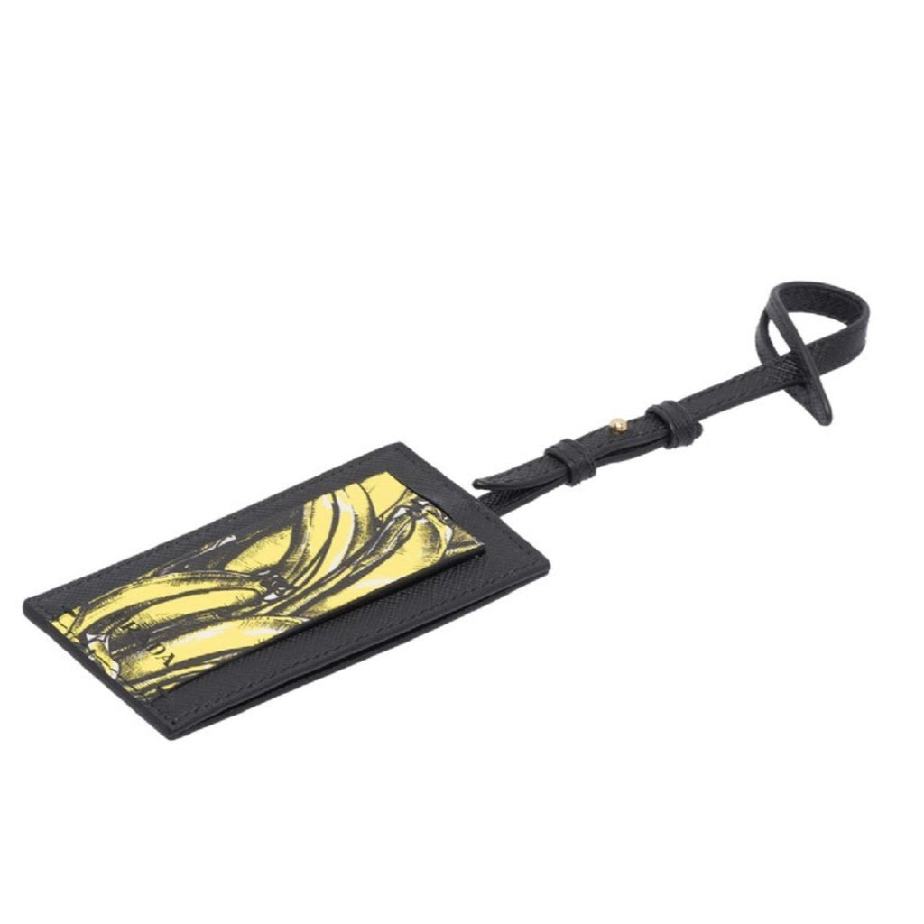 Prada Banana Printed Saffiano Leather Name Tag With Iconic Prada Motif 1EN023 at_Queen_Bee_of_Beverly_Hills