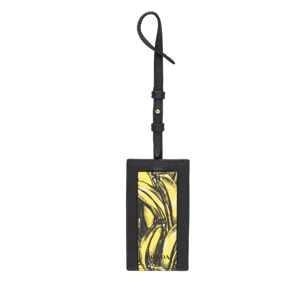 Prada Banana Printed Saffiano Leather Name Tag With Iconic Prada Motif 1EN023 at_Queen_Bee_of_Beverly_Hills