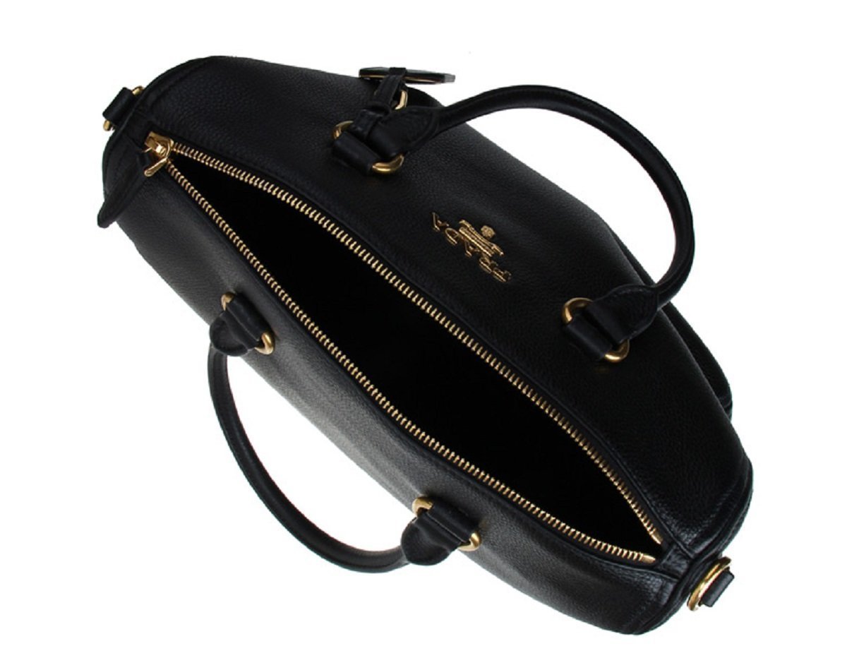 Prada Bauletto Women's Black Nero Leather Vitello Phenix Handbag 1BB023 at_Queen_Bee_of_Beverly_Hills