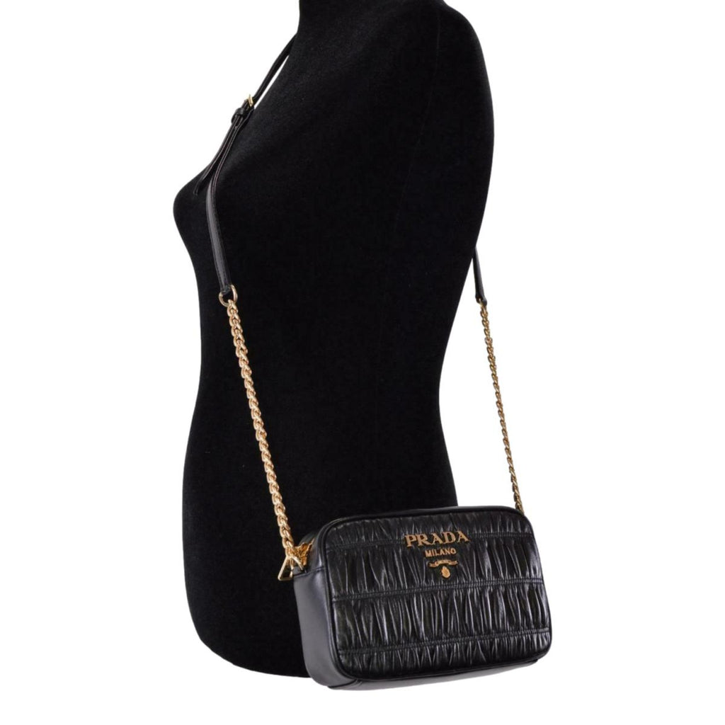 Prada Black Gaufre Leather Small Crossbody Bag – Queen Bee of Beverly Hills