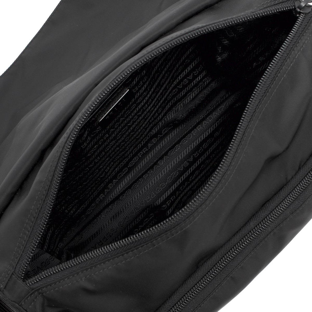 PRADA: nylon handbag with triangular logo - Black  Prada shoulder bag  1NI545 067 online at