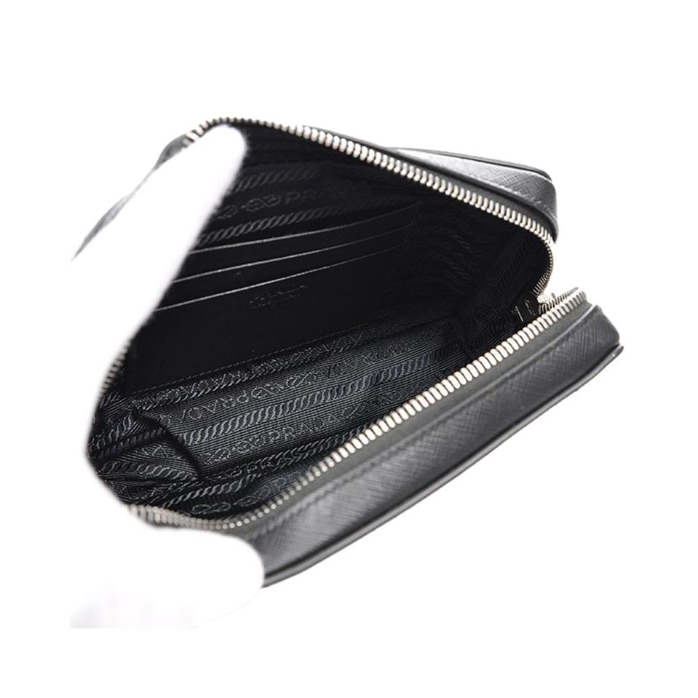 Prada Black Saffiano Leather Clutch Phone Case 2ZH064 at_Queen_Bee_of_Beverly_Hills