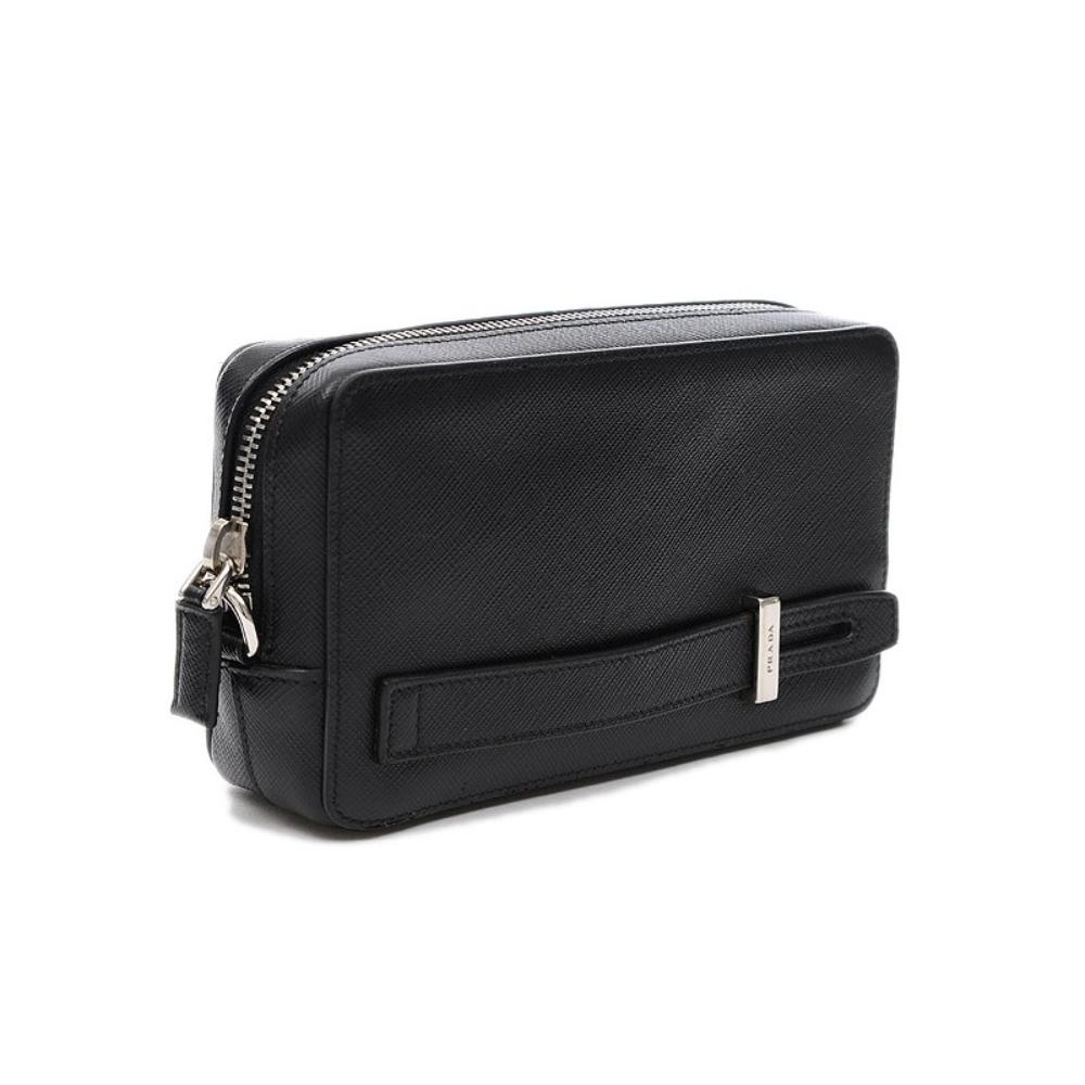 Prada Clutch Bag Black Leather ref.441888 - Joli Closet
