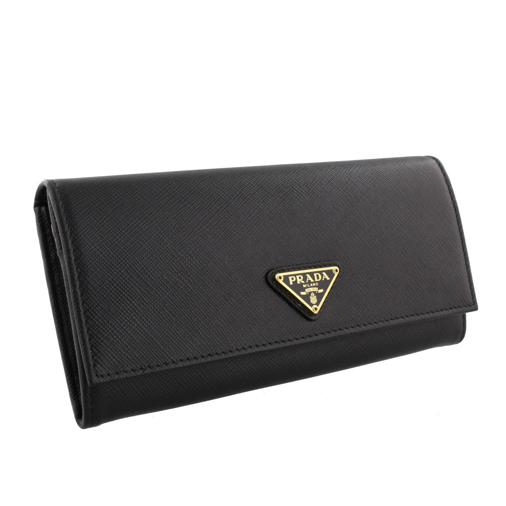 Prada Saffiano Wallet Chain Black