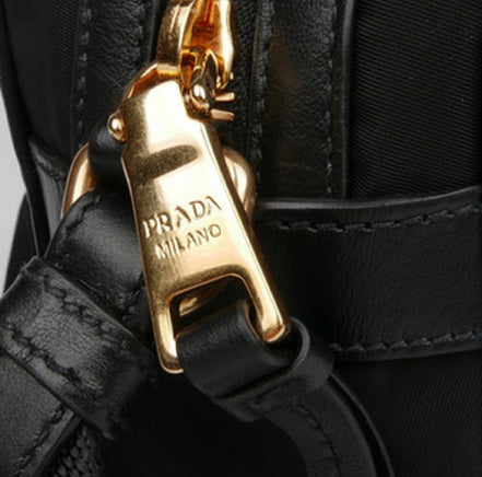 Prada Black Tessuto Nylon Crossbody 1BH089 available at Queen Bee of Beverly Hills