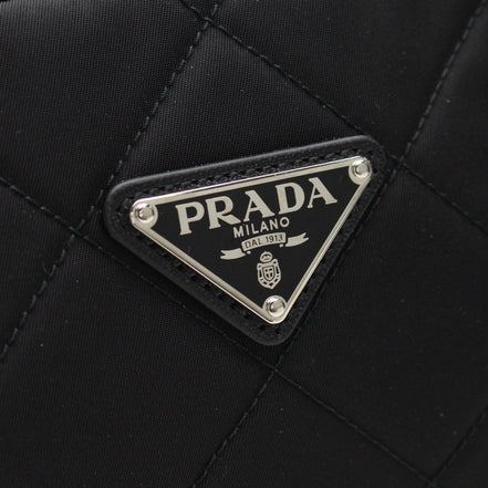 Prada Black Tessuto Nylon Quilted Shoulder Handbag available at Queen Bee of Beverly Hills