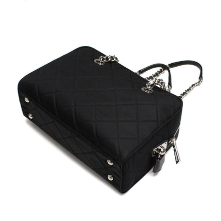 Prada Black Tessuto Nylon Quilted Shoulder Handbag available at Queen Bee of Beverly Hills