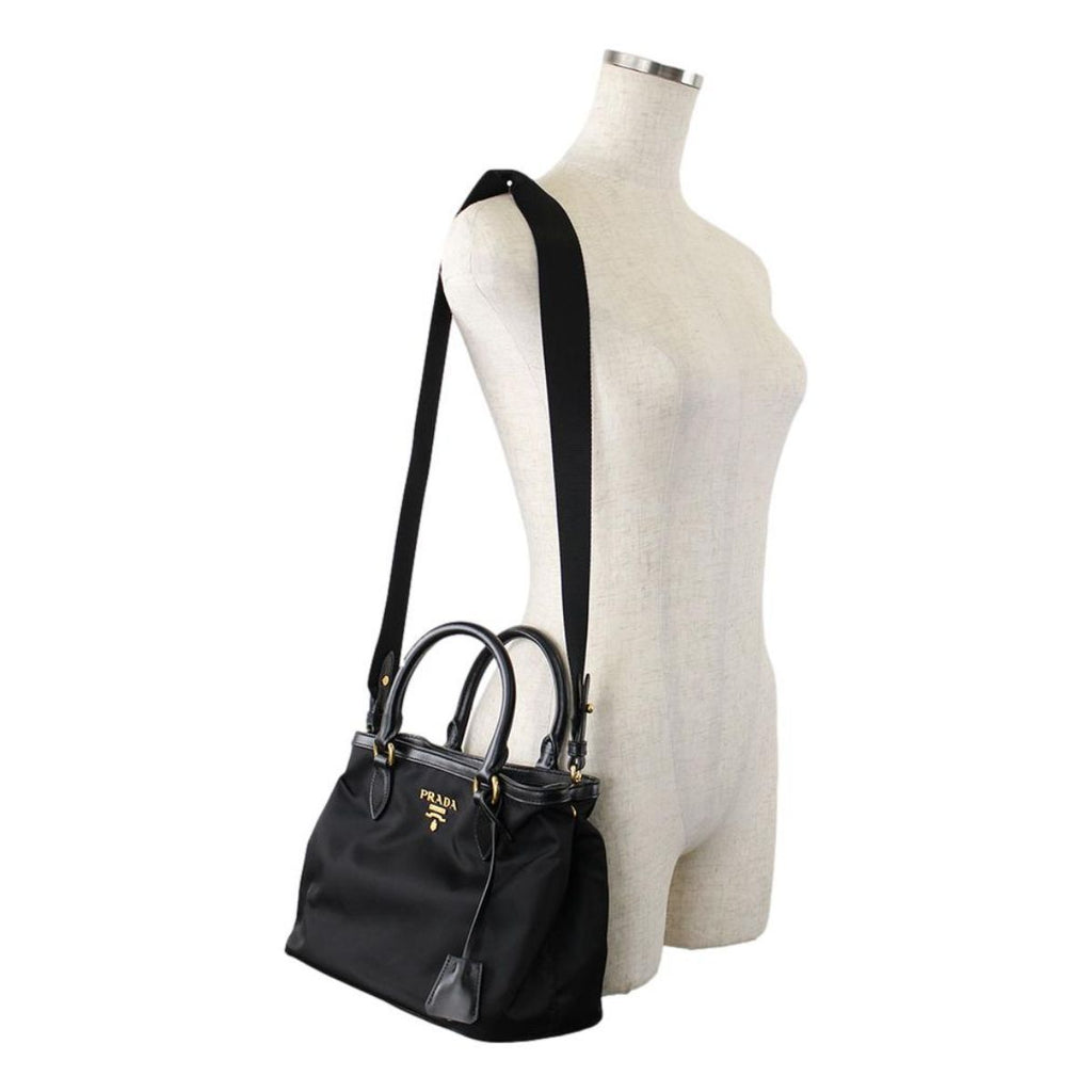 Prada Blue Tessuto Nylon/Soft Calfskin Leather Top Handle Convertible Bag  BN2864 - Yoogi's Closet