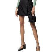 Prada Black Tessuto Nylon Triangle Logo Drawstring Bucket Bag available at Queen Bee of Beverly Hills