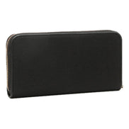 Prada Black Tessuto Nylon Zip Around Wallet Gold Triangle Logo available at Queen Bee of Beverly Hills