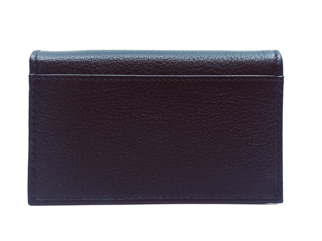 Prada Black Vitello Grain Soft Calf Leather Credit Card Case Wallet 1MC122 at_Queen_Bee_of_Beverly_Hills