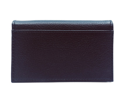 Prada Black Vitello Grain Soft Calf Leather Credit Card Case Wallet available at Queen Bee of Beverly Hills