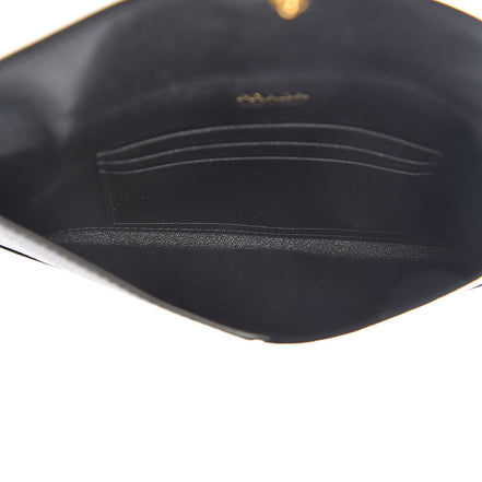 Prada Black Vitello Move Leather Long Envelope Wallet available at Queen Bee of Beverly Hills
