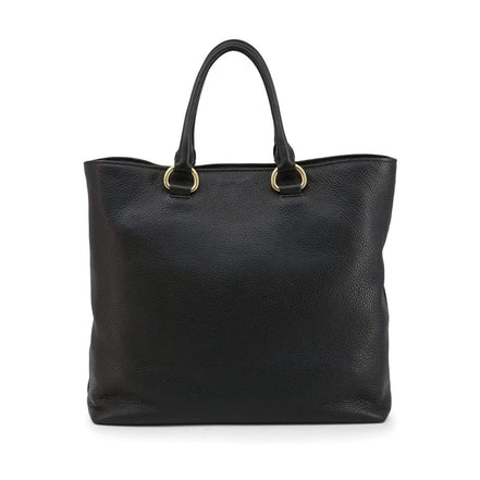 Prada Black Vitello Phenix Leather Shopping Tote Bag available at Queen Bee of Beverly Hills