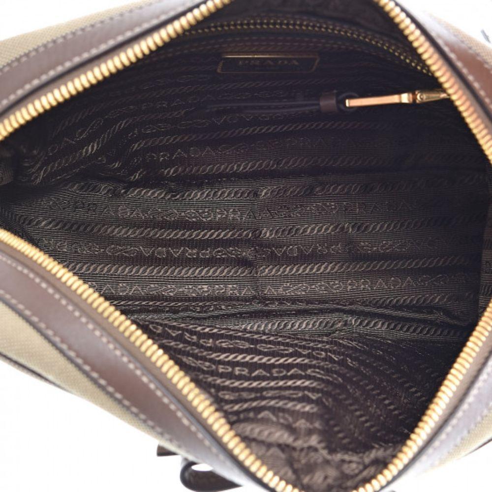 Prada Canvas Jacquard Logo Leather Trim Camera Crossbody Bag 1BH089 at_Queen_Bee_of_Beverly_Hills