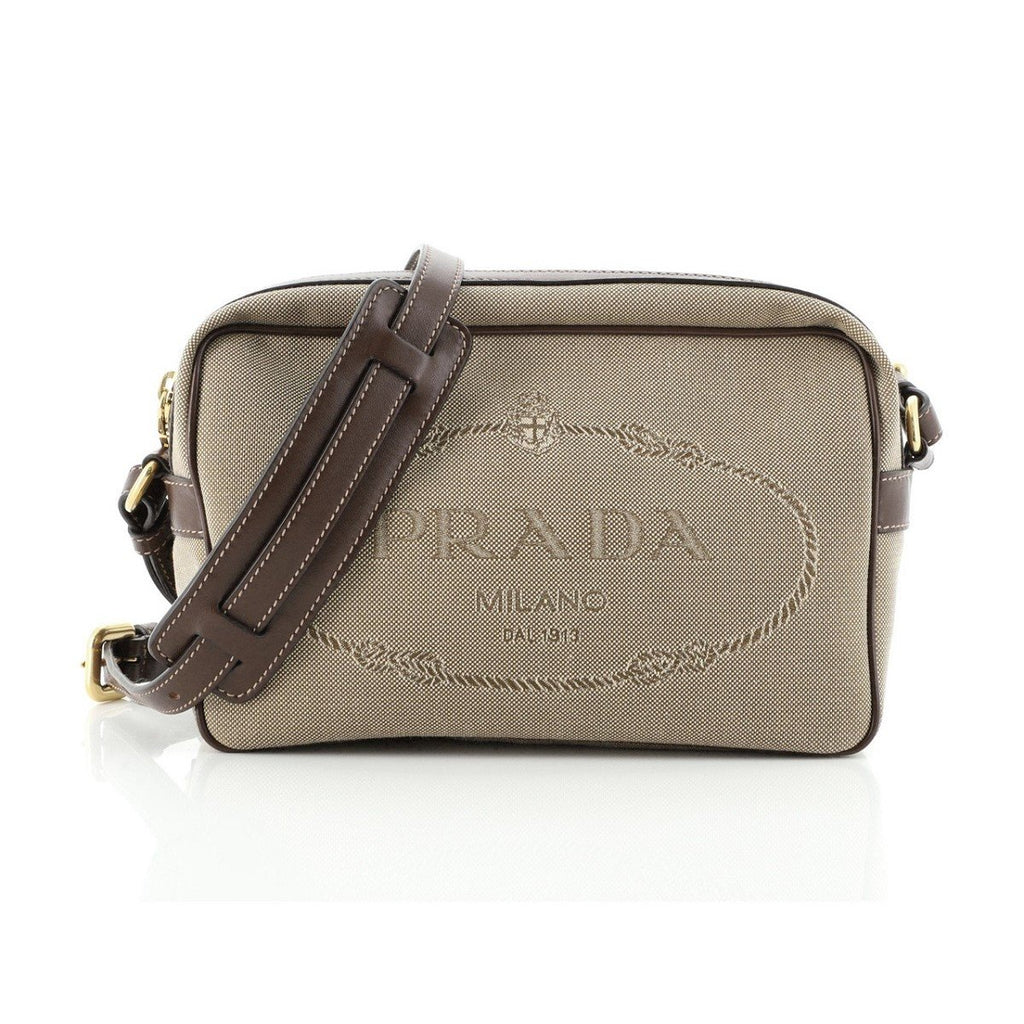Prada - Jacquard Logo Messenger Brown