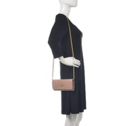 Prada Cipria Beige Vitello Move Leather Chain Wallet Crossbody available at Queen Bee of Beverly Hills