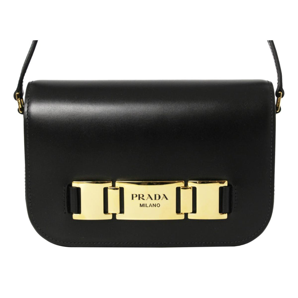 Prada City Calf Leather Black Crossbody Flap Bag – Queen Bee of Beverly  Hills