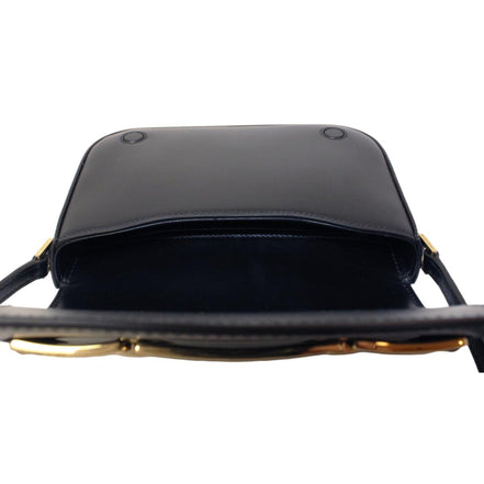 Prada City Calf Leather Black Crossbody Flap Bag available at Queen Bee of Beverly Hills