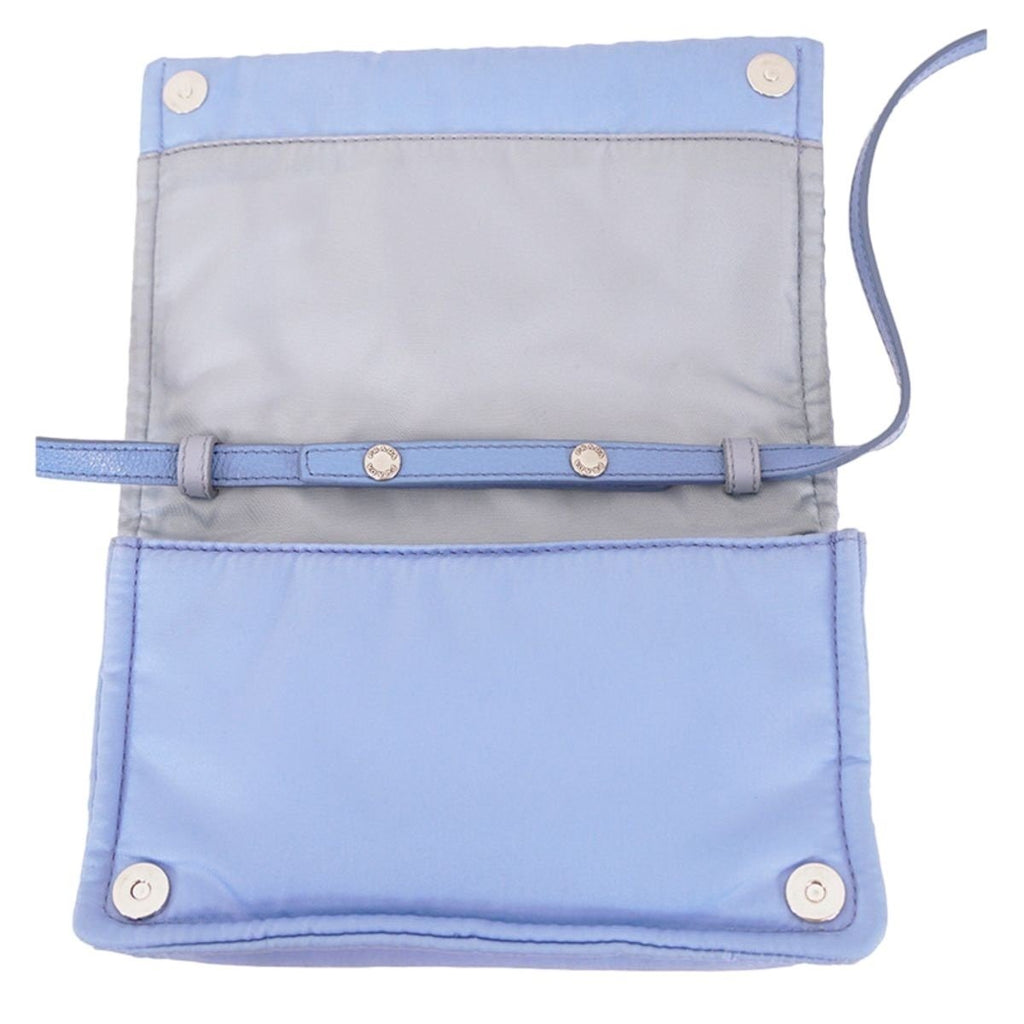 Prada Etiquette Baby Blue Studded Mini Tessuto Nylon Crossbody Bag 1BP006 at_Queen_Bee_of_Beverly_Hills