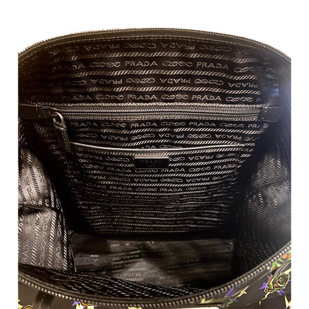 Prada Frankenstein Black Nylon Convertible Shopping Tote available at Queen Bee of Beverly Hills