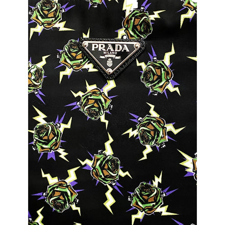 Prada Frankenstein Black Nylon Convertible Shopping Tote available at Queen Bee of Beverly Hills