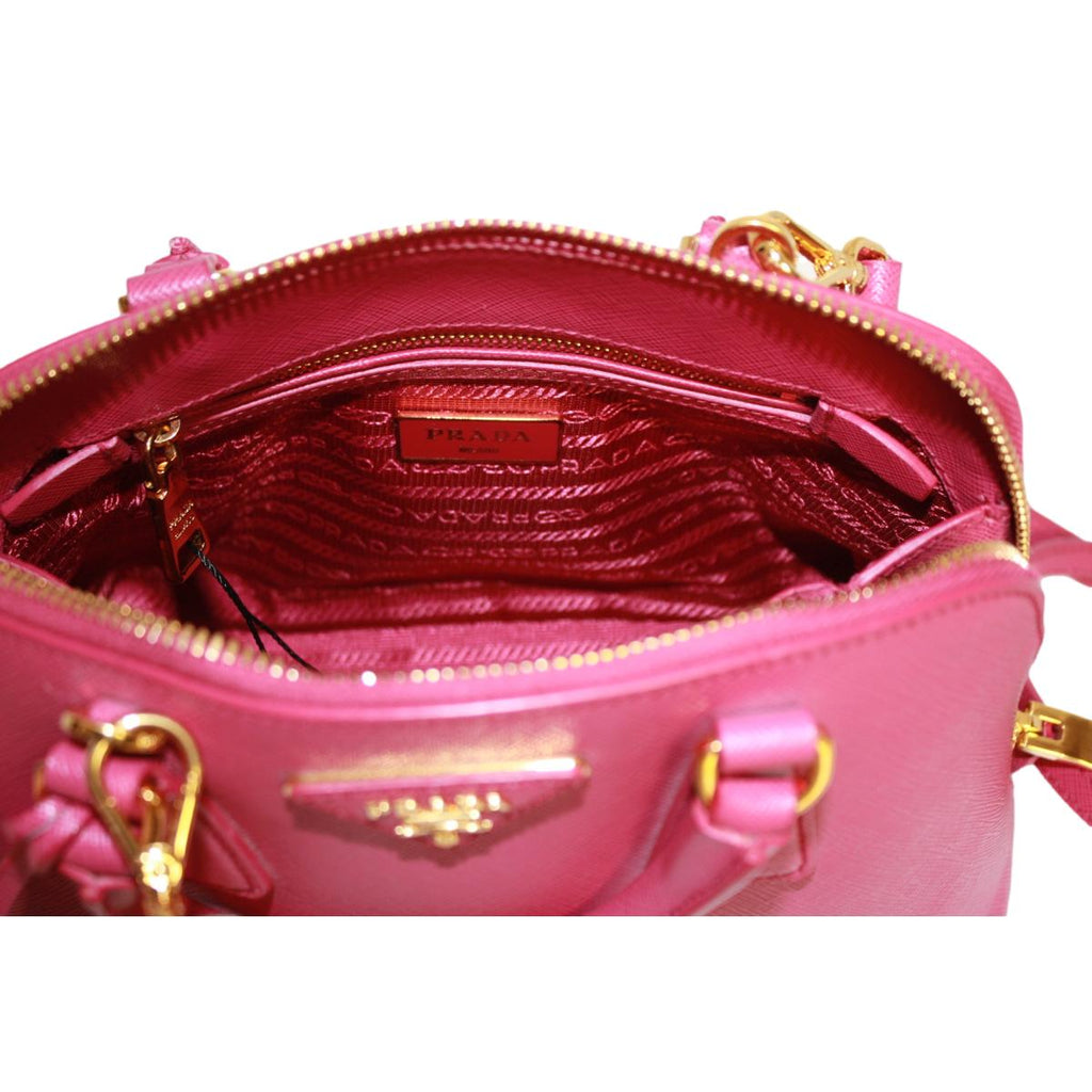 Prada Promenade Bag Saffiano Leather Mini Pink