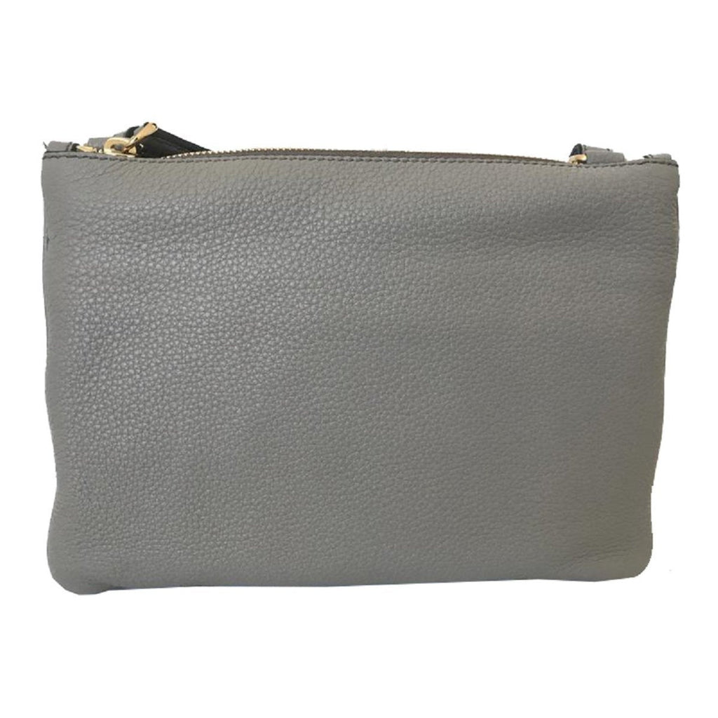 Prada Argilla Grey Vitello Phenix Leather Double Zip Cross Body Bag – Queen  Bee of Beverly Hills