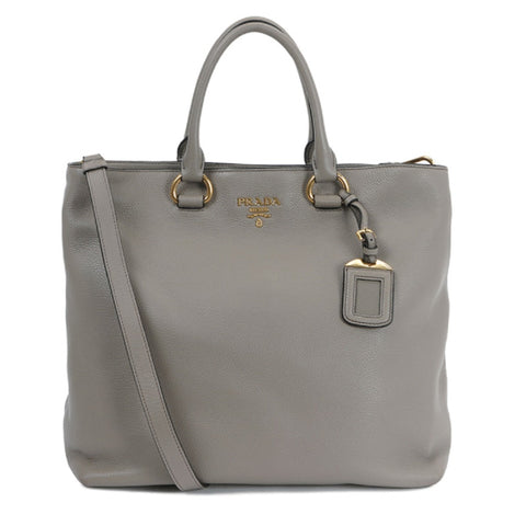 Prada Gray Vitello Phenix Shopping Tote Bag 1BG865 at_Queen_Bee_of_Beverly_Hills