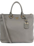 Prada Gray Vitello Phenix Shopping Tote Bag available at Queen Bee of Beverly Hills
