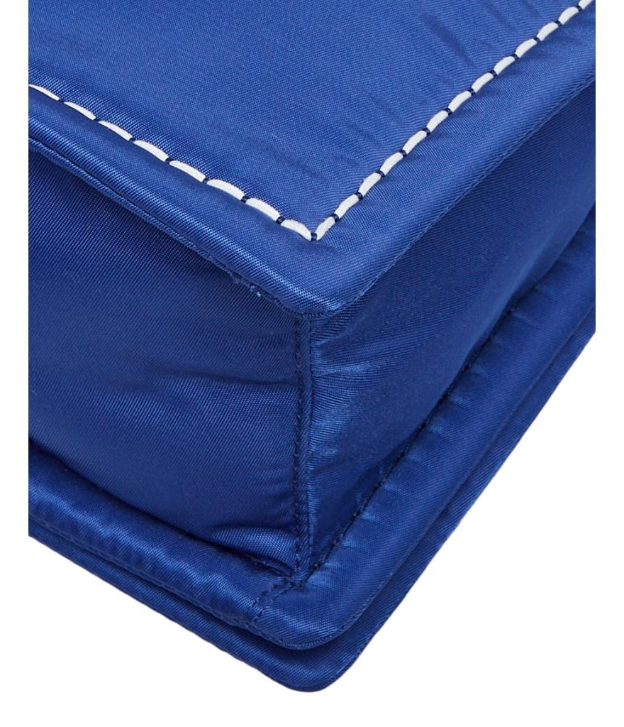 Prada Indaco Blue Tessuto Nylon Chain Flap Bag 1BD199 at_Queen_Bee_of_Beverly_Hills