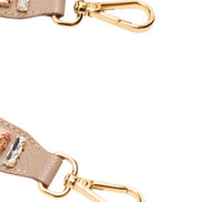 Prada Leather Saffiano Crystal Women's Blush Pink Strap available at Queen Bee of Beverly Hills