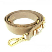 Prada Leather Saffiano Crystal Women's Blush Pink Strap available at Queen Bee of Beverly Hills