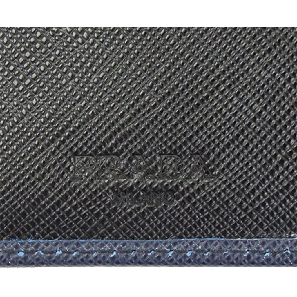 Prada Saffiano Money Clip Wallet in Black for Men