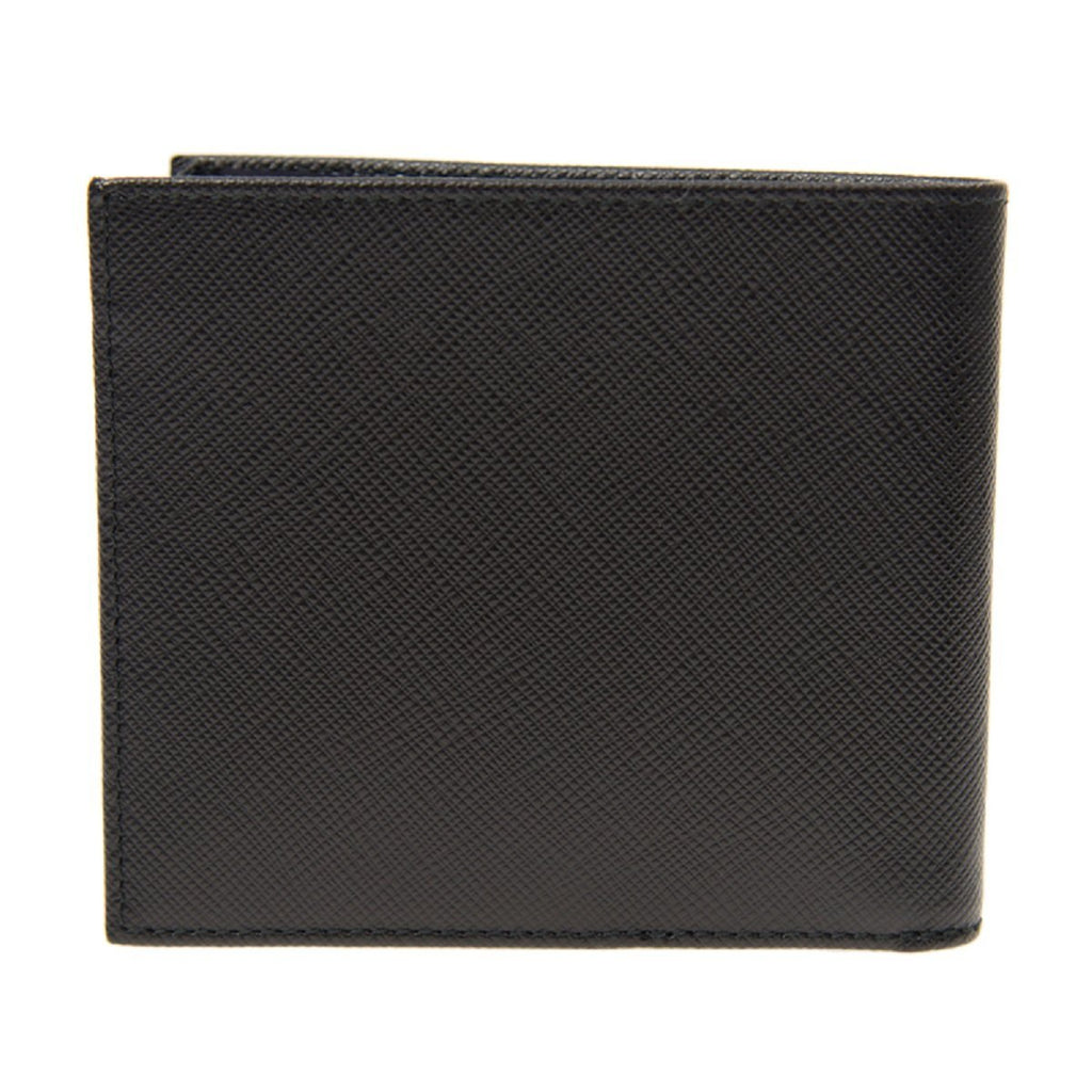 Prada Mens Blue Saffiano Leather Bi-fold Wallet 2m0738 Baltico+Nero