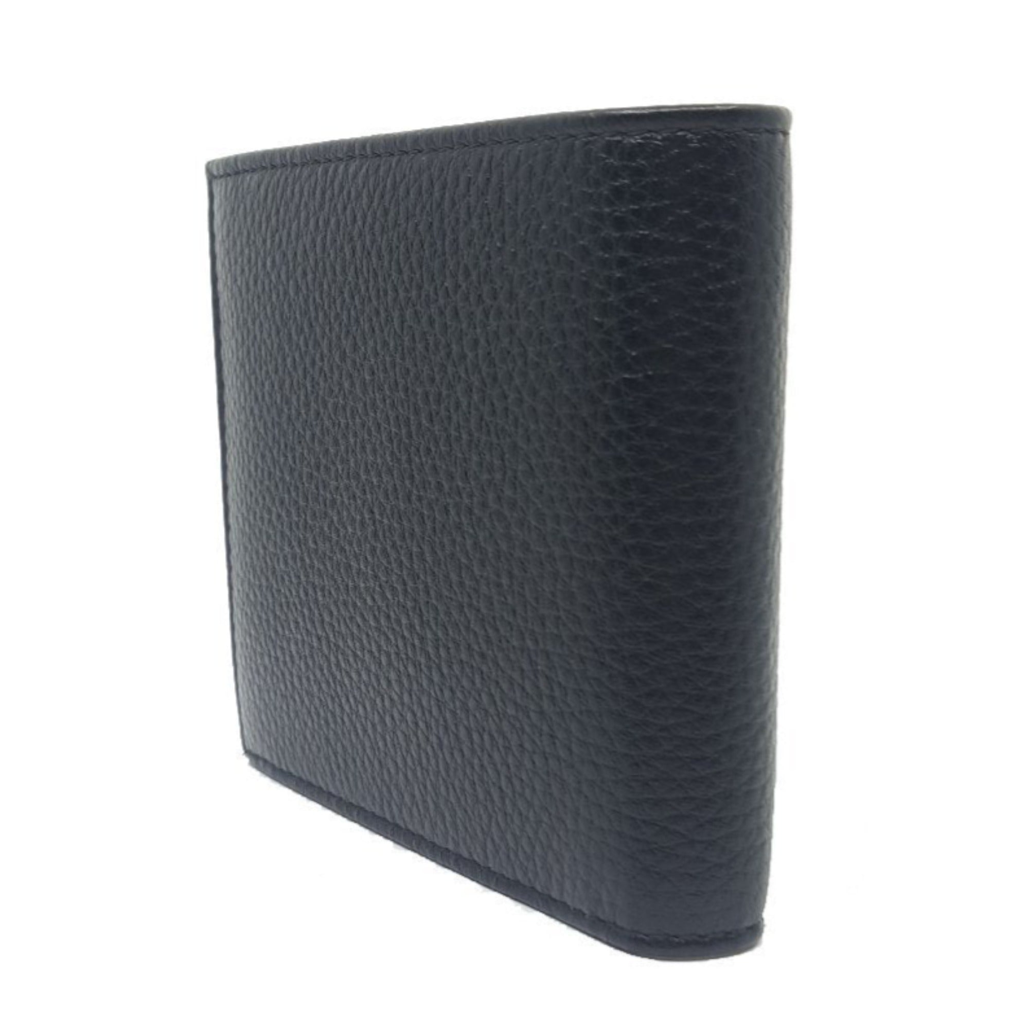 Prada Mens Bifold Nero Black Vitello Grain Leather Wallet available at Queen Bee of Beverly Hills