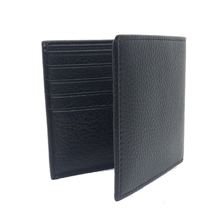 Prada Mens Bifold Nero Black Vitello Grain Leather Wallet available at Queen Bee of Beverly Hills