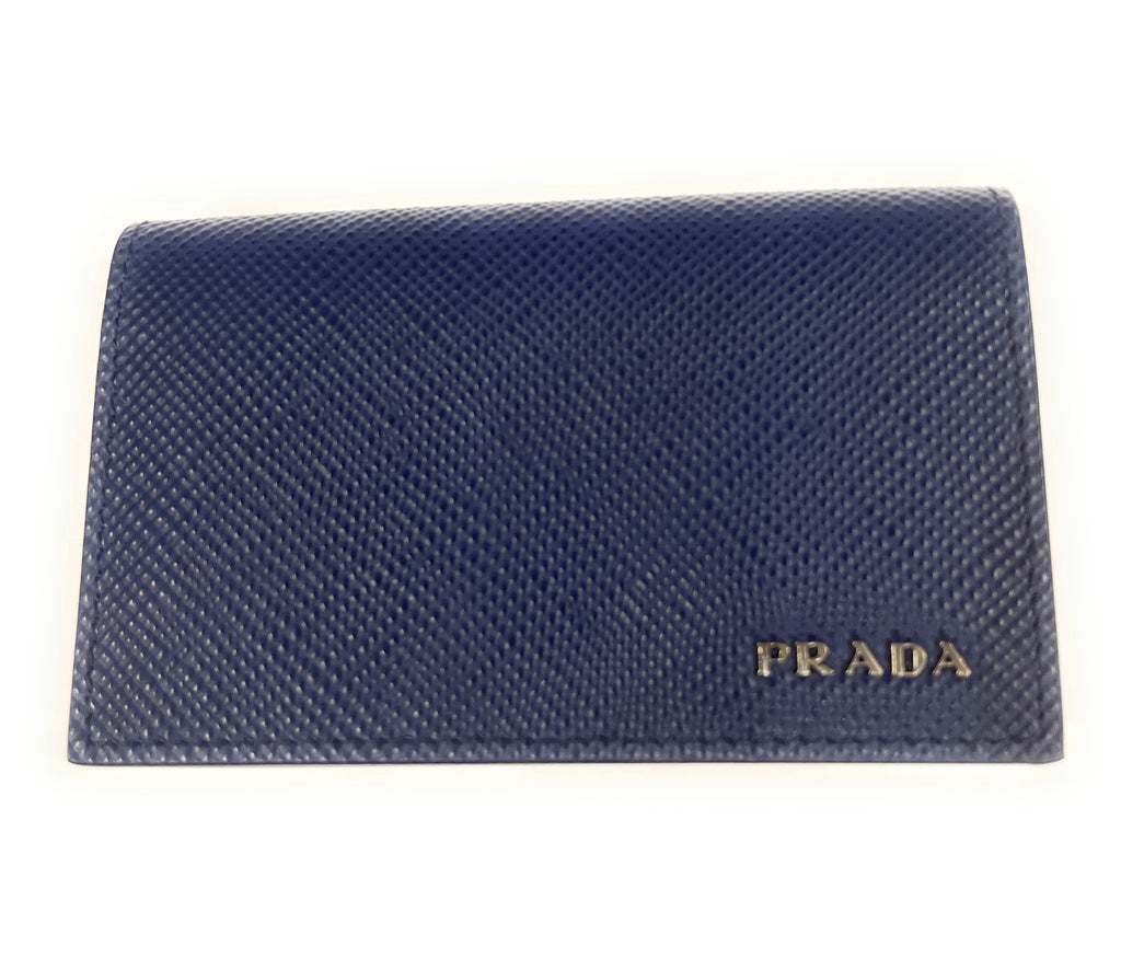 Prada Logo-Embossed Saffiano Leather Bag - Blue for Men