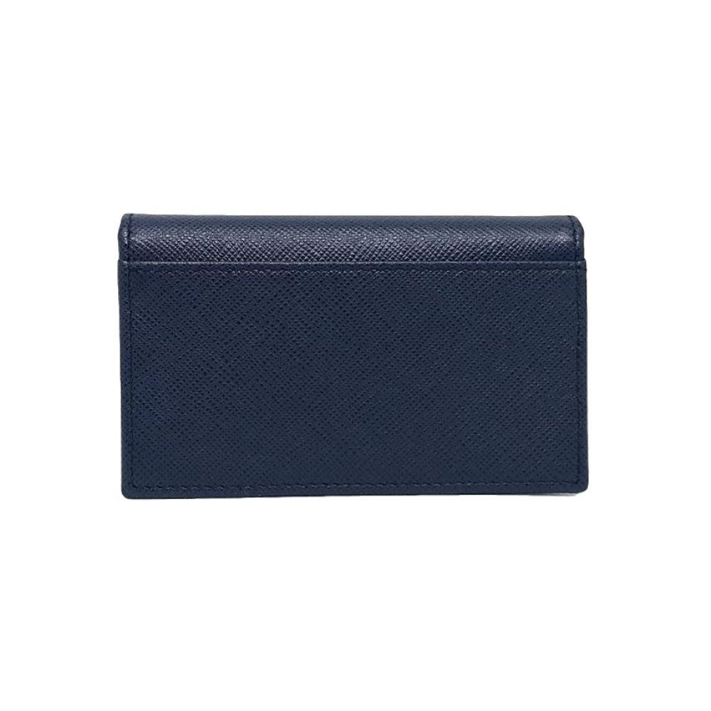 Prada Mens Saffiano Flap Card Holder Wallet Baltico Blue 2MC122 at_Queen_Bee_of_Beverly_Hills