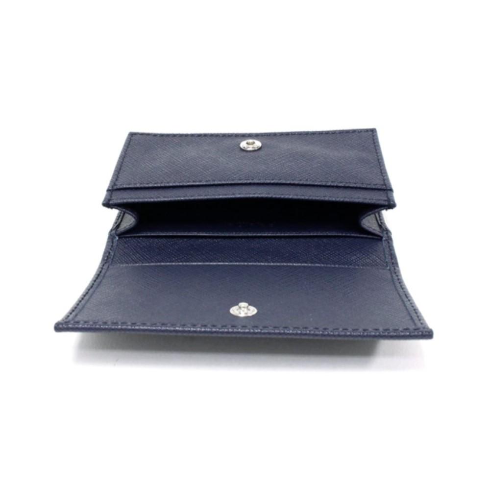 Prada Mens Saffiano Flap Card Holder Wallet Baltico Blue 2MC122 at_Queen_Bee_of_Beverly_Hills