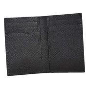 Prada Mens Saffiano Leather Vertical Card Black Holder available at Queen Bee of Beverly Hills