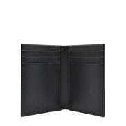 Prada Mens Saffiano Leather Vertical Card Black Holder available at Queen Bee of Beverly Hills