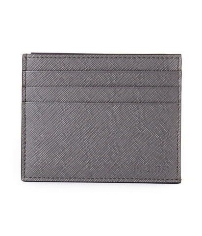 Prada Mercuio Grey Saffiano Men's Leather Wallet Card Holder 2MC223 at_Queen_Bee_of_Beverly_Hills
