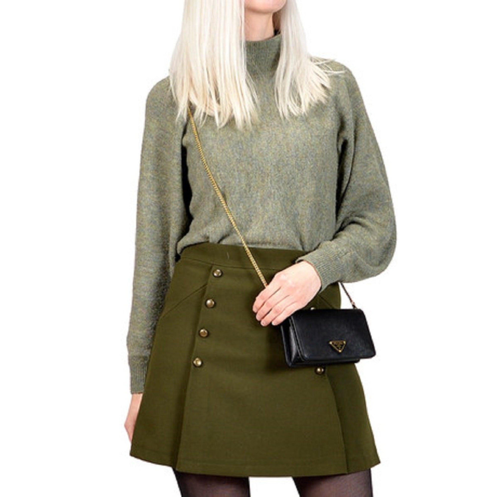 Prada Miniborse Black Vitello Move Leather Chain Cross Body available at Queen Bee of Beverly Hills
