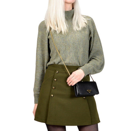 Prada Miniborse Black Vitello Move Leather Chain Cross Body available at Queen Bee of Beverly Hills