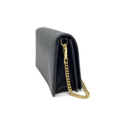 Prada Miniborse Black Vitello Move Leather Chain Cross Body available at Queen Bee of Beverly Hills